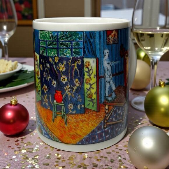 Vintage Starbucks Chaleur Mug D Burrows Art 15oz Taiwan Rare Coffee Cup EUC - Picture 2 of 8